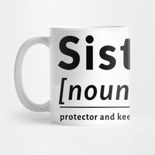 Definition Sister Noun Protect Love Loving Mug